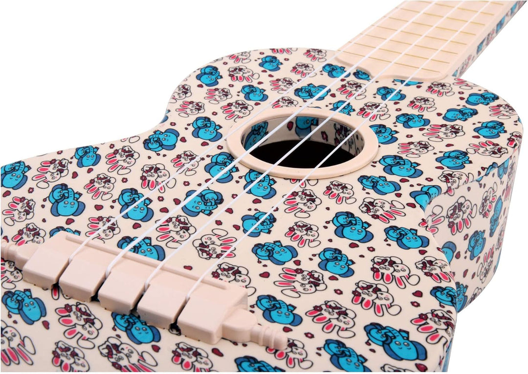 Classic Cantabile BeachBuddy "Sunny Zoo" Sopran Ukulele aus ABS Material (Uke, Hawaii Gitarre, PVC K