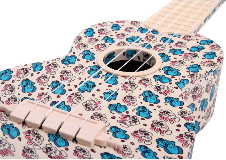 Classic Cantabile BeachBuddy "Sunny Zoo" Sopran Ukulele aus ABS Material (Uke, Hawaii Gitarre, PVC K