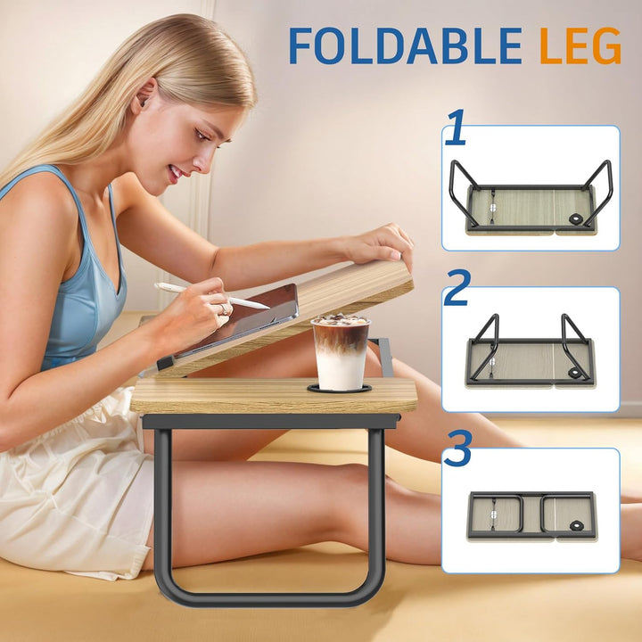 Huracan Laptoptisch Betttablett Klappbar, Tragbares Laptop Tisch für Bett, Lapdesk mit Schublade und