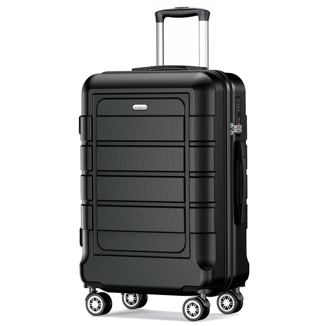SHOWKOO Koffer Mittelgross Hartschale Leicht Reisekoffer ABS+PC Erweiterbar Haltbar Trolley Handgepä