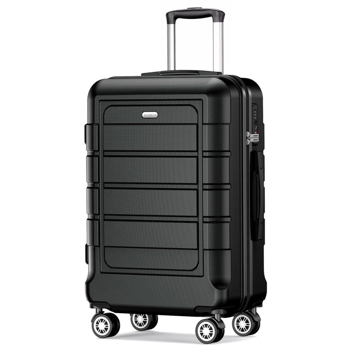 SHOWKOO Koffer Mittelgross Hartschale Leicht Reisekoffer ABS+PC Erweiterbar Haltbar Trolley Handgepä