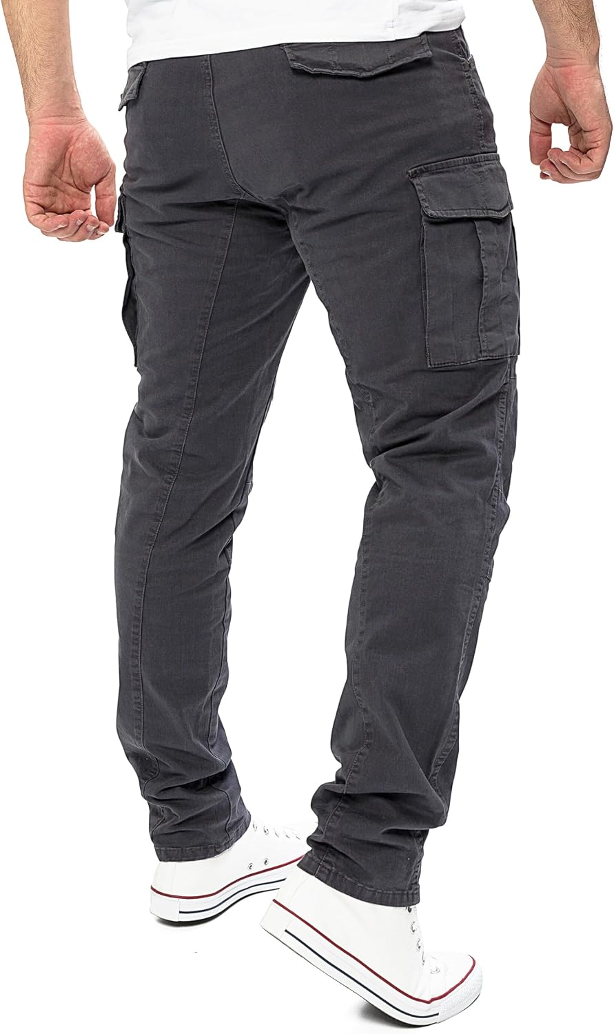 Yazubi Jayden - Herren Cargo Hose - Baumwoll Cargo Jeans 28W / 32L Grau (Nine Iron 193908), 28W / 32