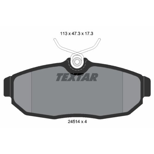 Textar 2451401 Bremsbelagsatz, Scheibenbremse