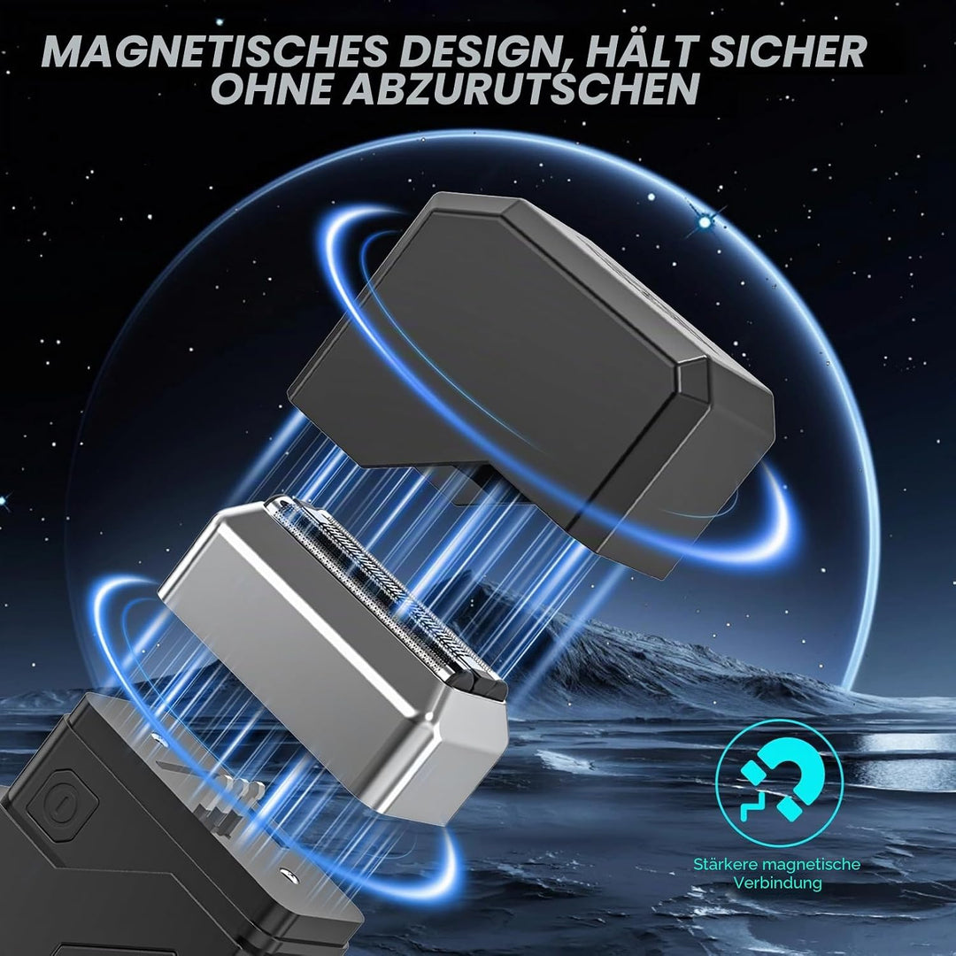 Elektrorasierer Herren, Rasierer Herren Elektrisch mit LED-Anzeige, Mini Foil Shaver IPX7 Nass-Trock