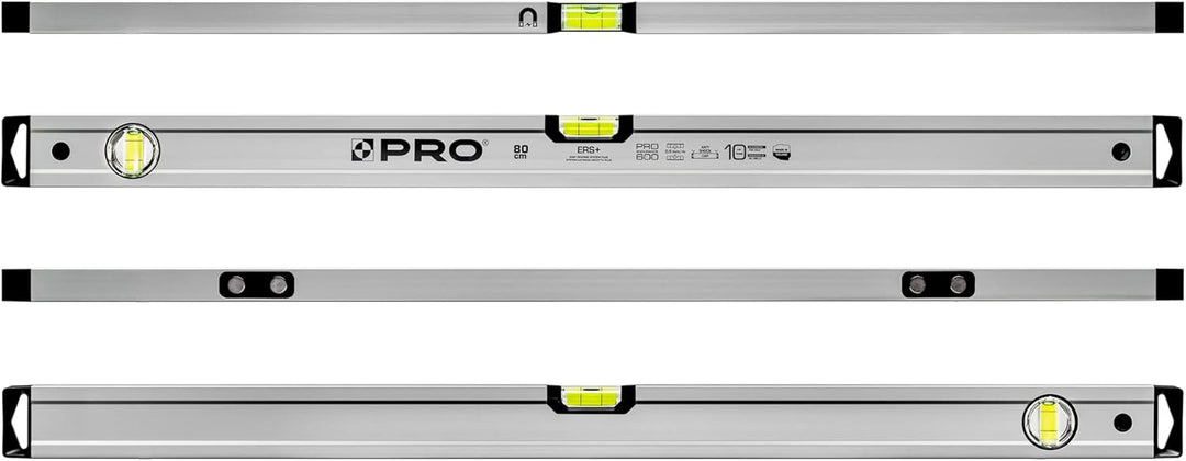 PRO600 Wasserwaage mit magneten 80cm Eloxiert - Die Härte 9 auf der Mohs Skala - Ergonomischen Profi