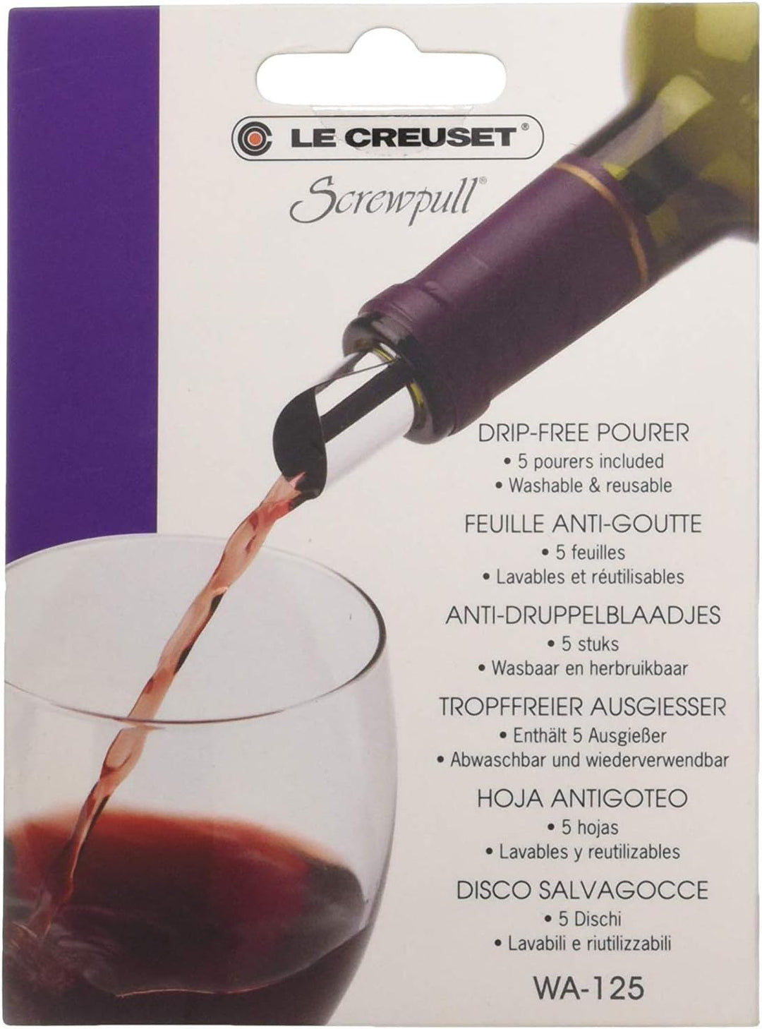 LE CREUSET Geschenkset, Inkl. 1 Kellnermesser WT110, 5 Weinausgiesser WA125, 6 Glasmarkierer WA151,