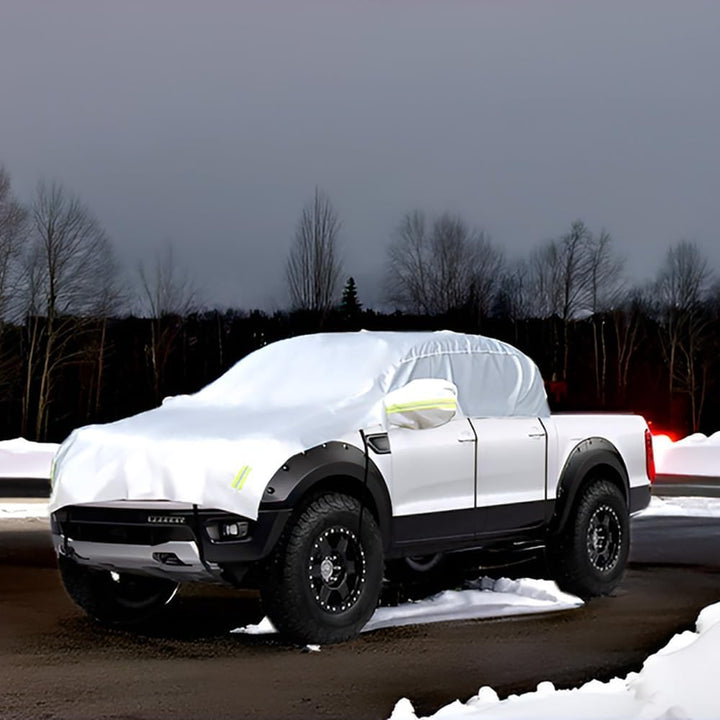 Konnfeir Halbgarage für Auto Windschutzscheibe Abdeckplane Winter Sommer Autoabdeckung wasserdicht A