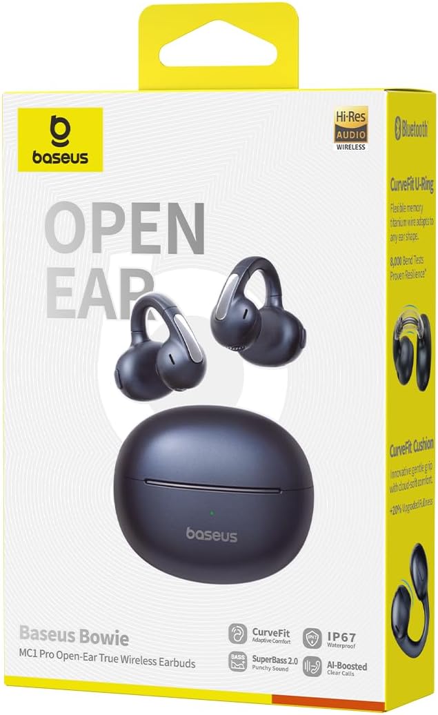 Baseus Auriculares Wireless Bowie MC1 Pro Preto MC1 Pro Cosmic Black, MC1 Pro Cosmic Black