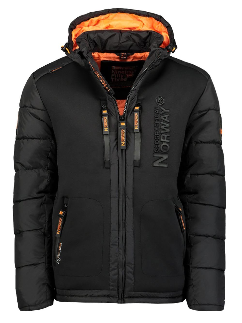 Geographical Norway Beachwood Men - Winterjacke Hooded Herren Parka - Warme Daunenjacken Steppjacke