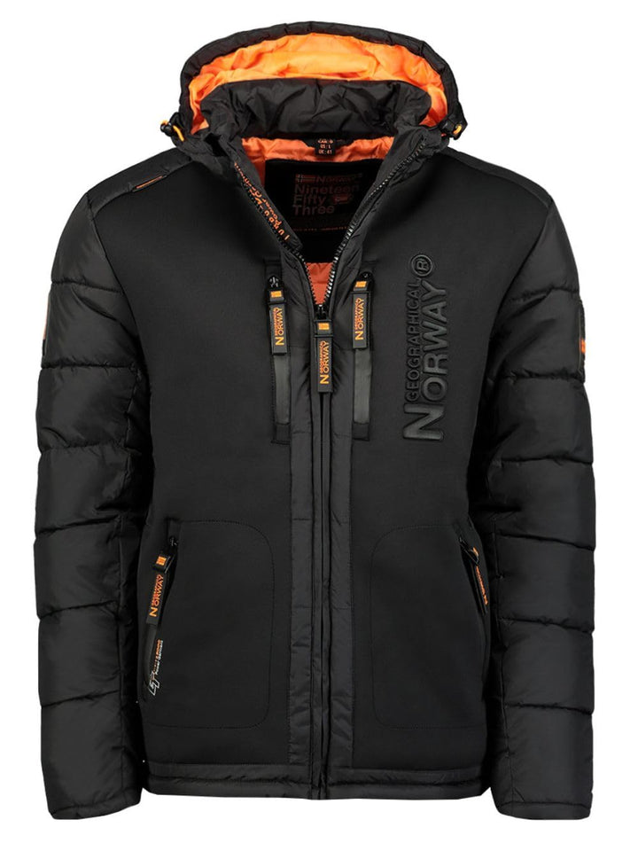 Geographical Norway Beachwood Men - Winterjacke Hooded Herren Parka - Warme Daunenjacken Steppjacke