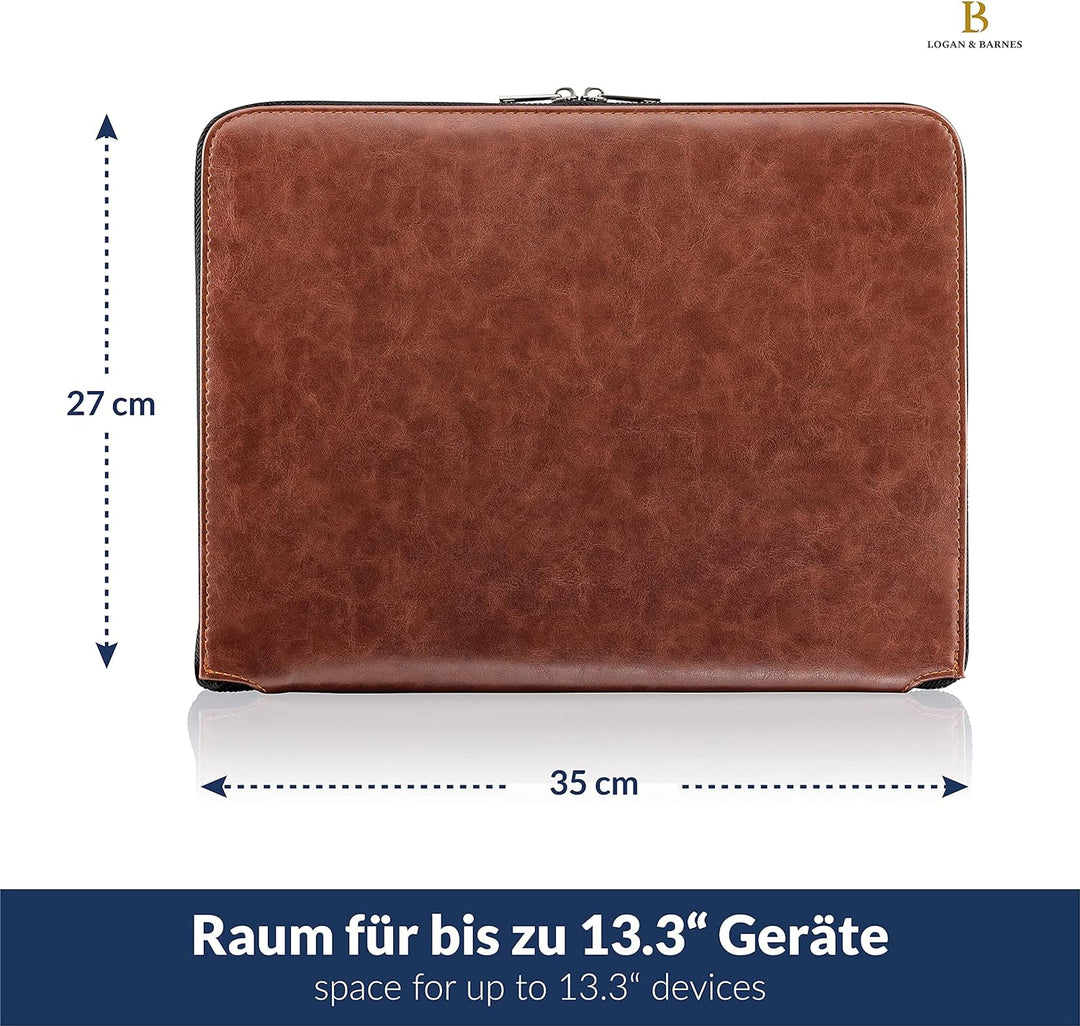 LOGAN & BARNES Laptop Hülle Herren - Elegante Laptop Tasche mit angenehmer Innenpolsterung - schlank