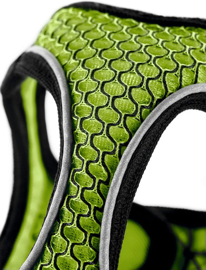 HUNTER HILO COMFORT Geschirr für kleine Hunde mit Netzmaterial und reflektierenden Elementen, limett