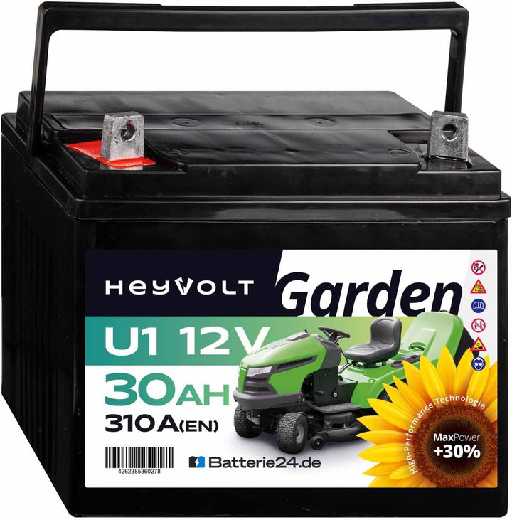 HeyVolt Garden U1 SLA Rasentraktorbatterie 30Ah 310A