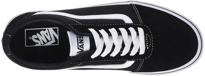 Vans Herren Ward Sneaker 38.5 EU Suede Canvas Black White, 38.5 EU Suede Canvas Black White