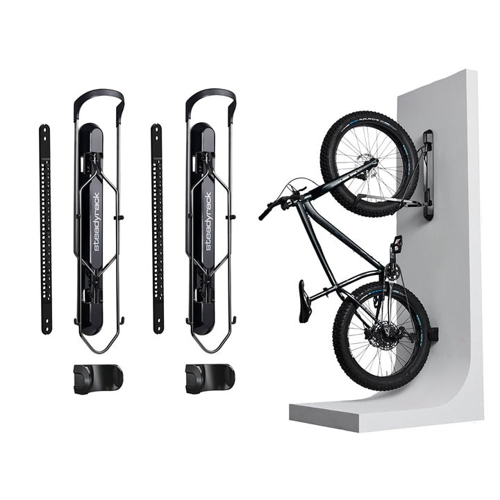 Steadyrack ProFlex Fat Fahrrad Wandhalterung - Vertikale Fahrradhalterung klappbar für Fatbikes, Plu