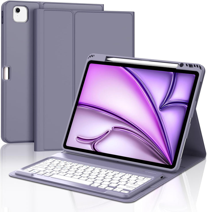 IVEOPPE Tastatur für iPad Air 13" M3 2025, Hülle mit Tastatur für iPad air 13 Zoll M3/M2, Bluetooth