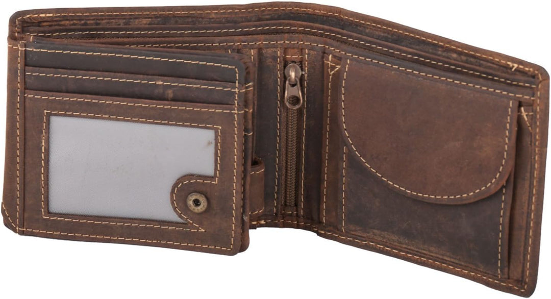 Greenburry VINTAGE 1796-25 Leder Herren Geldbörse | Brieftasche | Portemonnaie in Braun