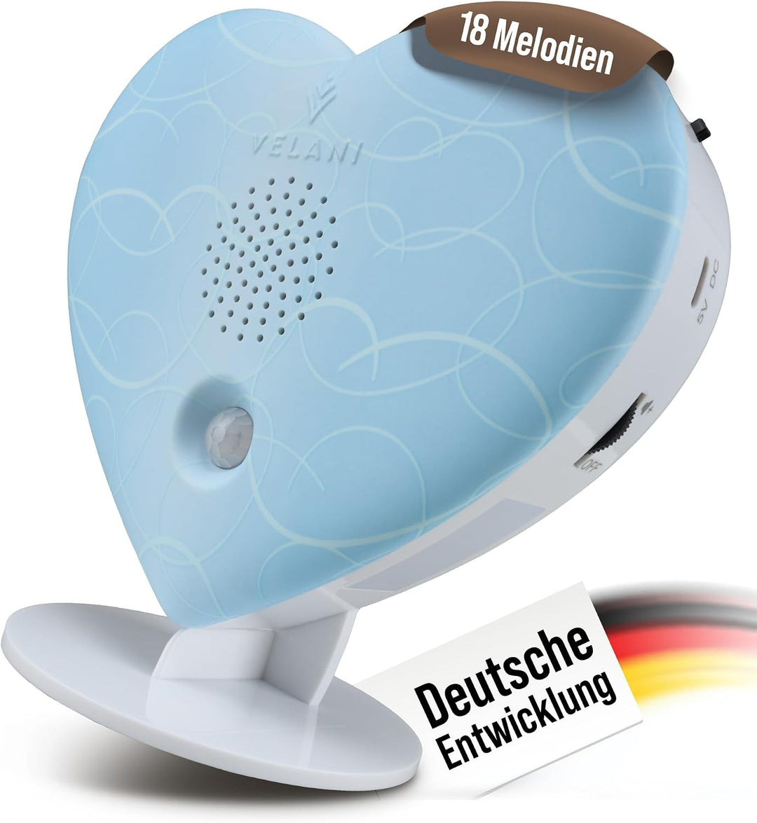 Zwitscher Naturgeräusche Box mit Bewegungsmelder - 18 brillante Klänge, Timer 2–120 Min. für Entspan