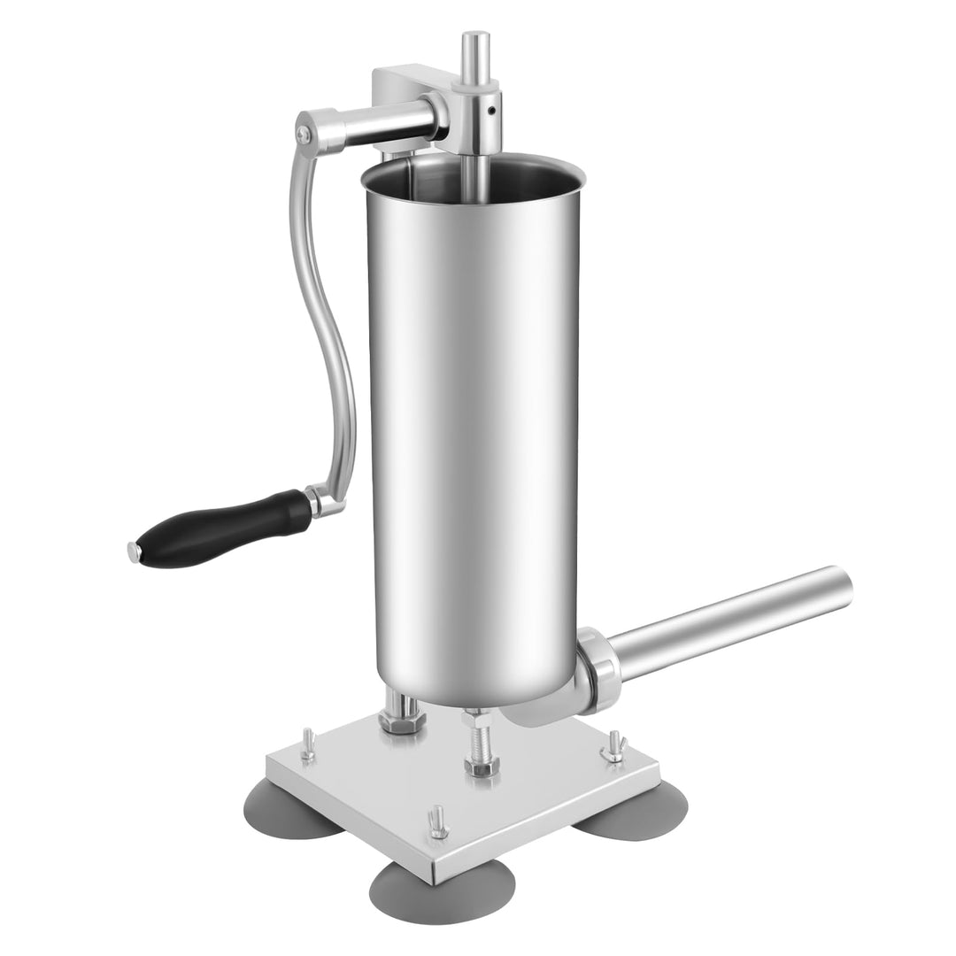 3L Manuell Wurstfüllmaschine Vertikale Edelstahl Wurstfüller Sausage Stuffer Machine mit 6 Grössen H