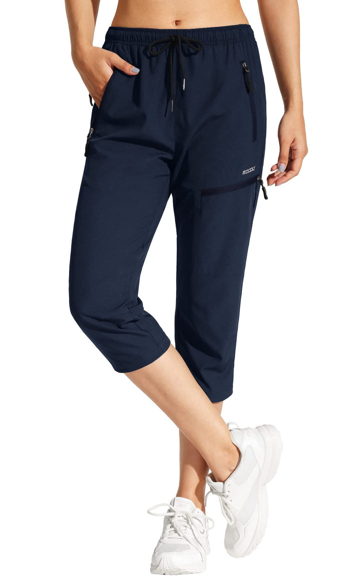 MOCOLY Damen Wanderhose Cargohose Wasserdicht Elastische Outdoorhose Cargo Jogginghose Trekkinghose