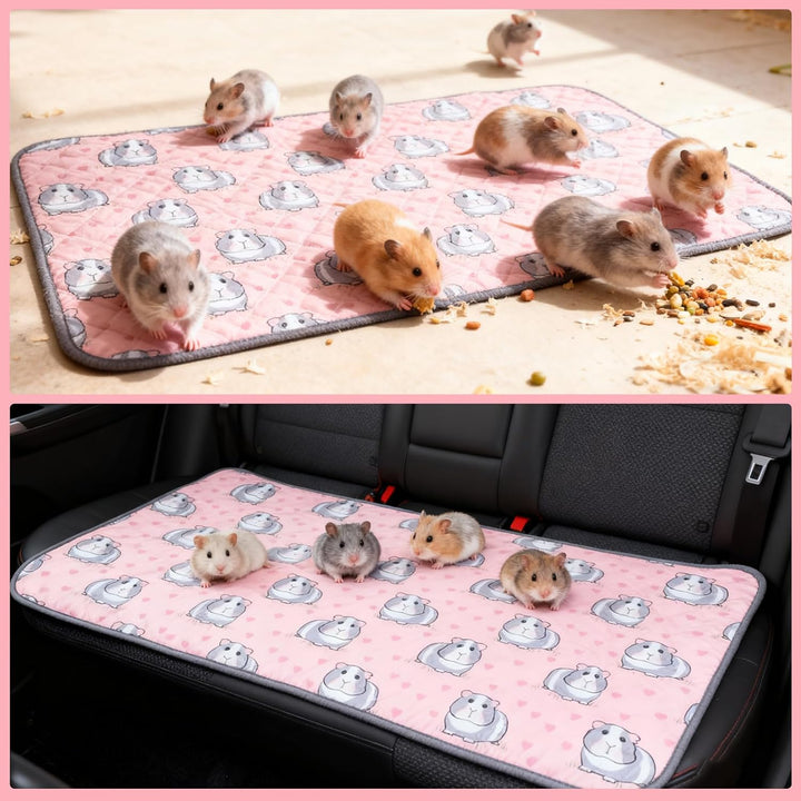 pipipads meerschweinchen, 1 Stück Pads für Meerschweinchen Hamsterkäfigmatte, 60x120cm, Rosa, Ideal