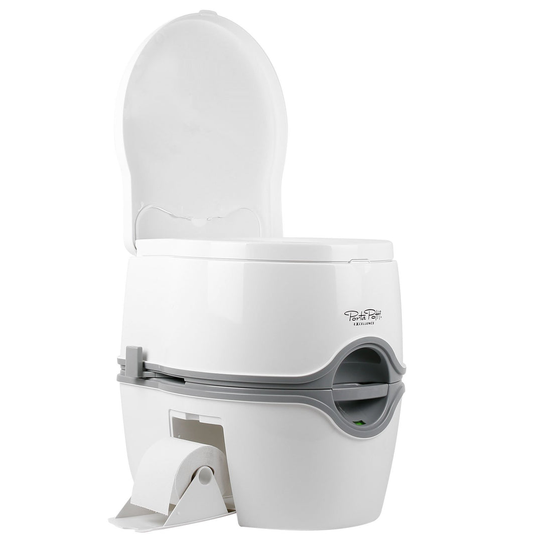 Thetford 92820 Porta Potti 565P Tragbare Toilette Qube, Weiss-Grau, 448 x 388 x 450 mm Porta Potti 5