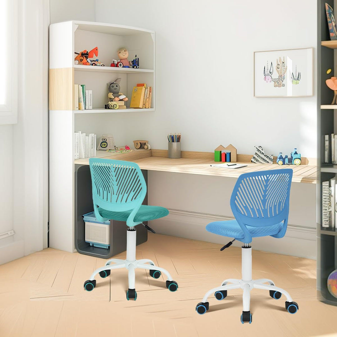 Homy Casa 2er Set Schreibtischstuhl Verstellbarer Drehstuhl Bürostuhl Stoffsitz Arbeitsstuhl ohne Ar