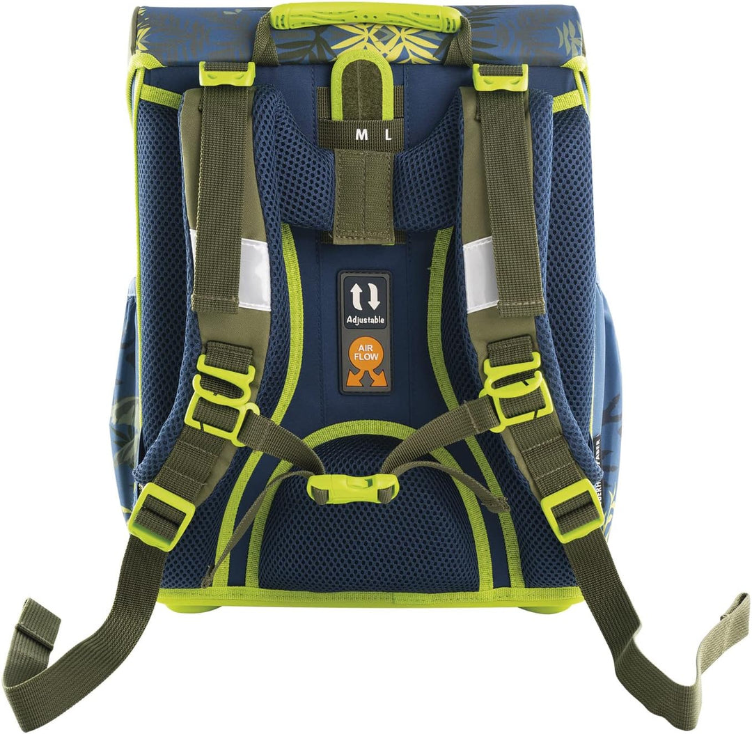 Eberhard Faber 577651 - EFAlino Schulranzen-Set Dinosaurier, 4 teilig mit gefülltem Schüler-Etui, Sc