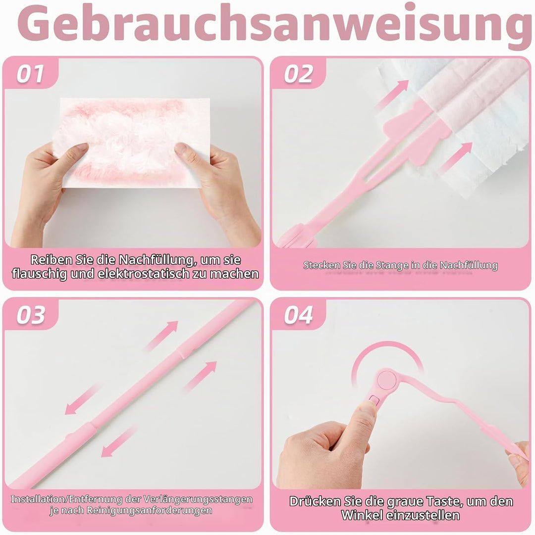 52 Stück Staubmagnet Kompatibel mit Swiffer Staubmagnet Nachfüllpack,Einweg Magnet Staubwedel für Sw