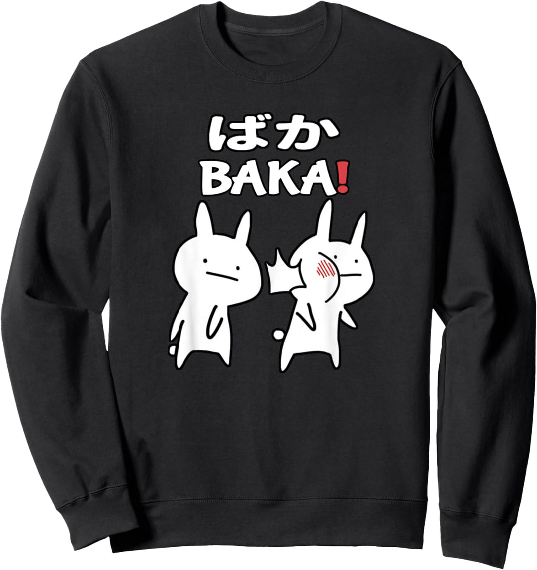 Lustiges Japan Baka Rabbit Ohrfeigen Anime und Manga Sweatshirt
