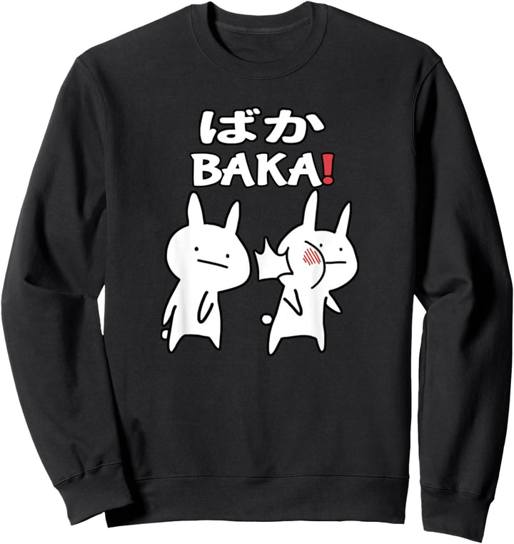 Lustiges Japan Baka Rabbit Ohrfeigen Anime und Manga Sweatshirt