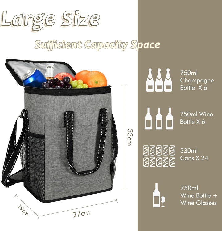 Kato Tirrinia Kühltasche Klein- Flaschenträger für Wein &amp; Bier, gepolsterte weinkühltasche mit isoli