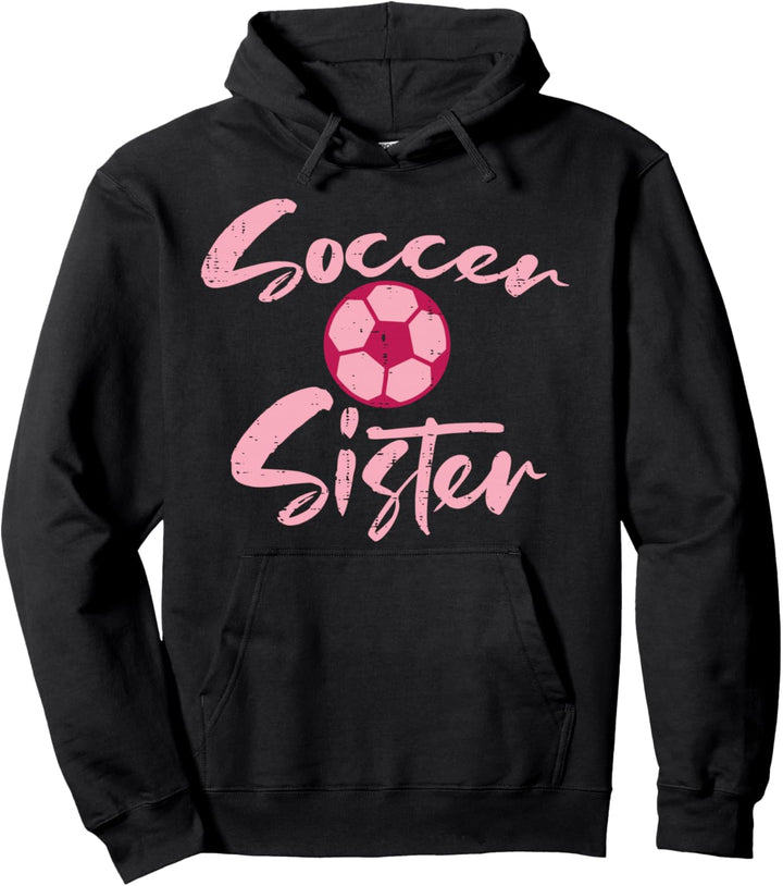 Pink Soccer Sister Fussball Familie Passende Schwester Mädchen Frauen Pullover Hoodie