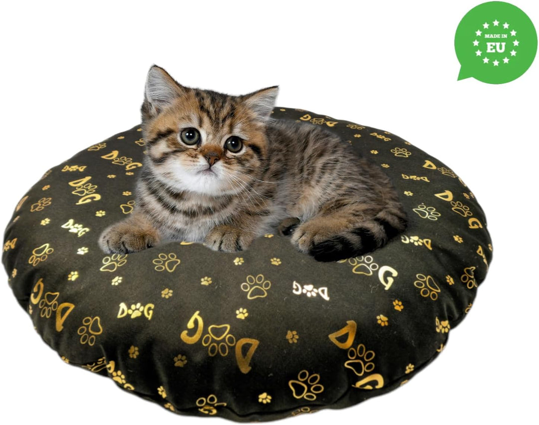 Hundekissen – Katzenkissen – rund Grösse ⌀ 60 cm dunkelbraun Farbe – Hundebett – Katzenbett – Katzen