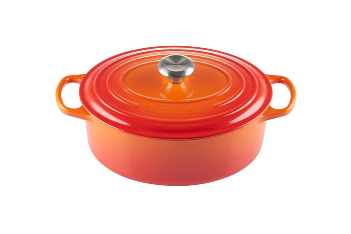Le Creuset Signature Gusseisen-Bräter mit Deckel, Ø 29 cm, Oval, Für alle Herdarten und Induktion ge