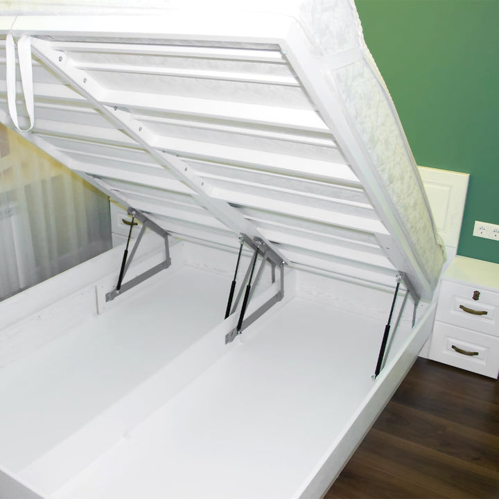 QWORK® 2er Set Gasdruckfedern 700mm 250N – Gasfeder mit Ösenköpfen 8mm für Wohnmobil-Bett, Werkzeugk