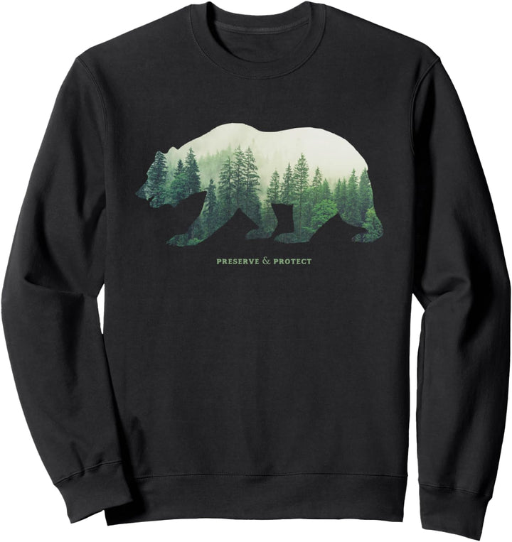 Preserve & Protect Umweltschutz Klimaschutz Rettung Erde Bär Sweatshirt