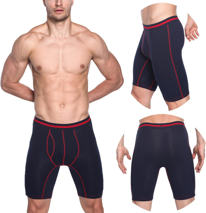 Nuofengkudu Herren Boxershort Langes Bein Sport Fitness Unterhosen Männer Unterwäsche Retroshorts Pa