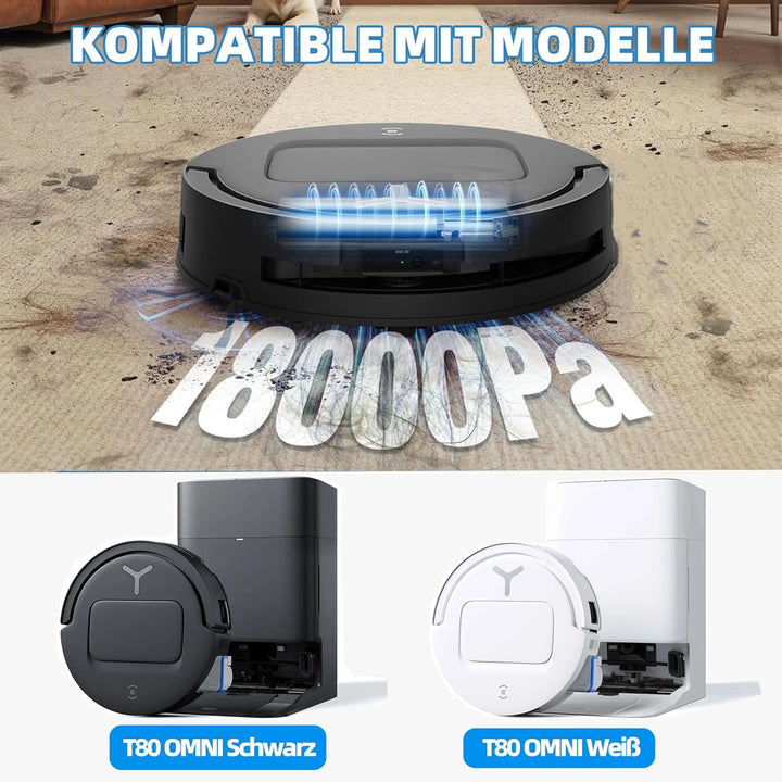 21 Stück Zubehörset für ECOVACS DEEBOT T80 Omni Saugroboter, Ersatzteile Zubehör 2 Anti Tangle Haupt