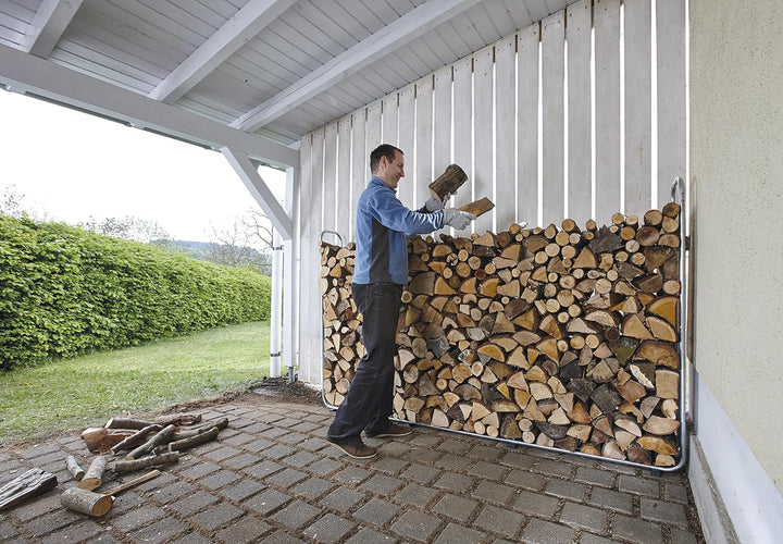 wolfcraft Stapelhilfe Modular XXL 5125000 | Verstellbare Kaminholzaufbewahrung für den Aussenbereich