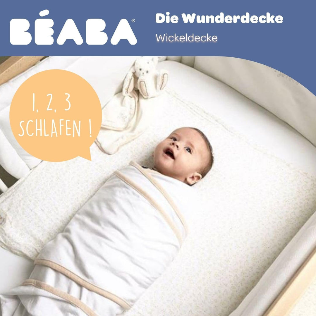 BÉABA, Puck-/Neugeborenendecke, Babydecke, beruhigt das Baby,-Textilien, 100% Baumwolljersey,