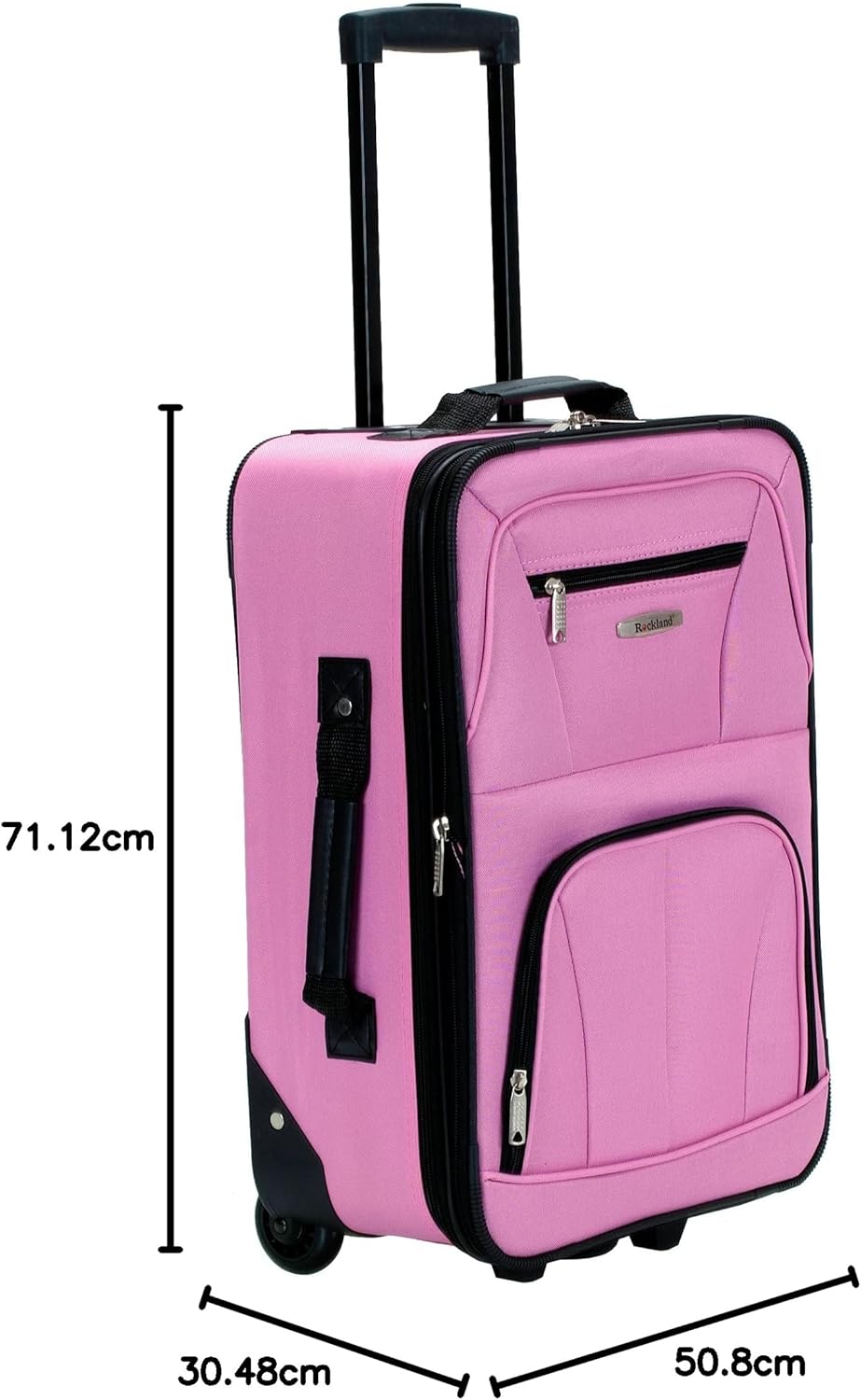Rockland Luggage Journey Softside Stand-Set, Pink, 4-Piece Set (14/19/24/28), Journey Softside Gepäc