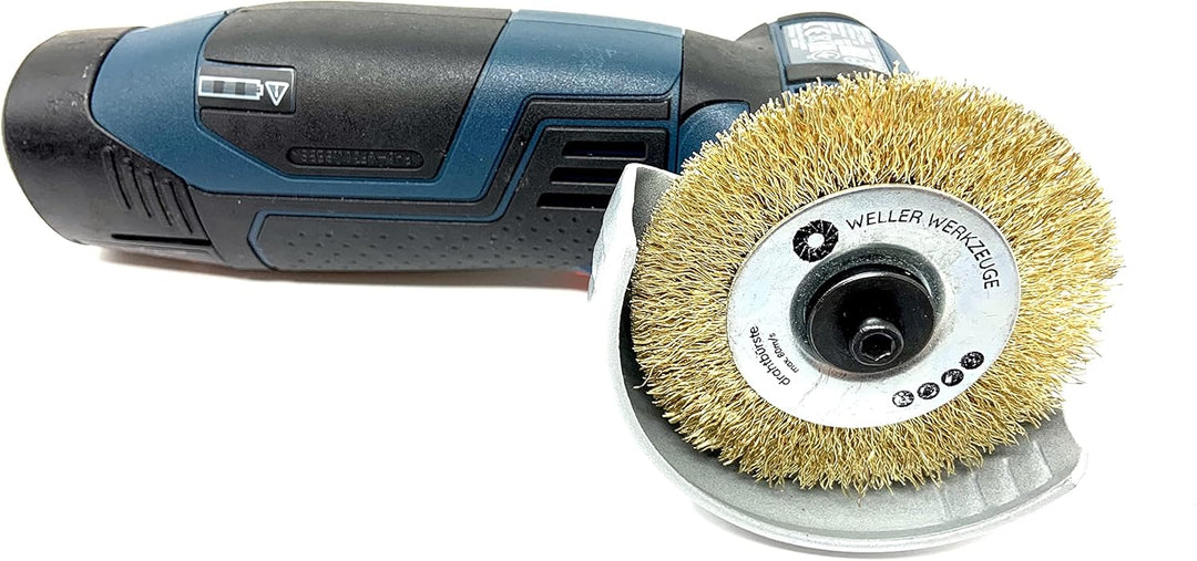 2er SET Drahtbürste Bürste Reinigungsscheibe passend für Bosch GWS 10,8 12V 76 Zubehör Schleifscheib