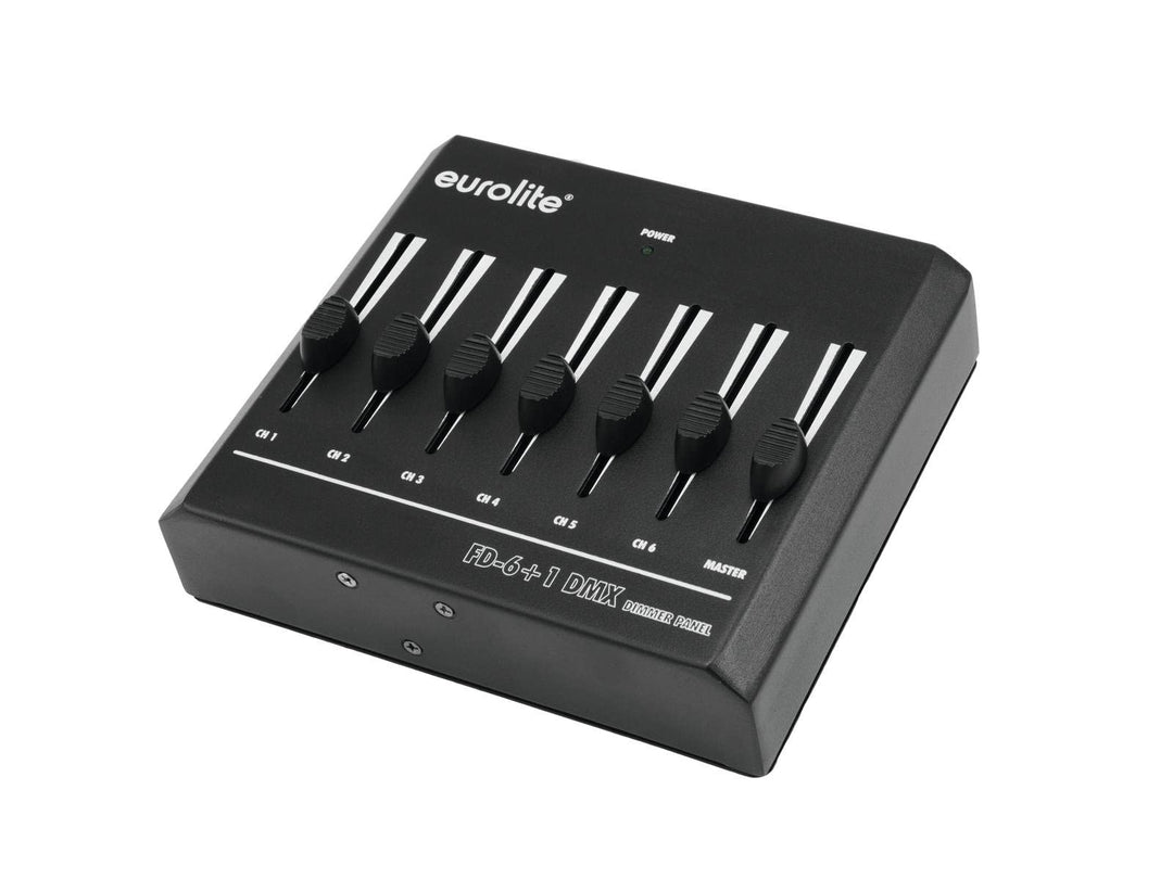 EUROLITE FD-6+1 DMX Dimmer Panel | Einfacher DMX-Controller für 6 Kanäle mit Master-Regler