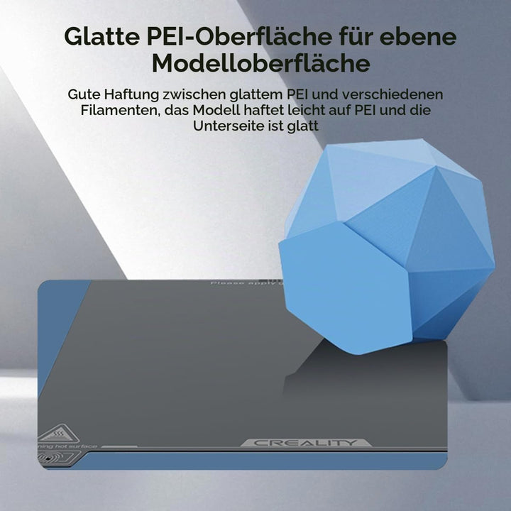 Creality Offizielle K1C Bauplatte PEI-Blatt mit Düsenreiniger 235 x 235 mm glatte Oberfläche flexibl