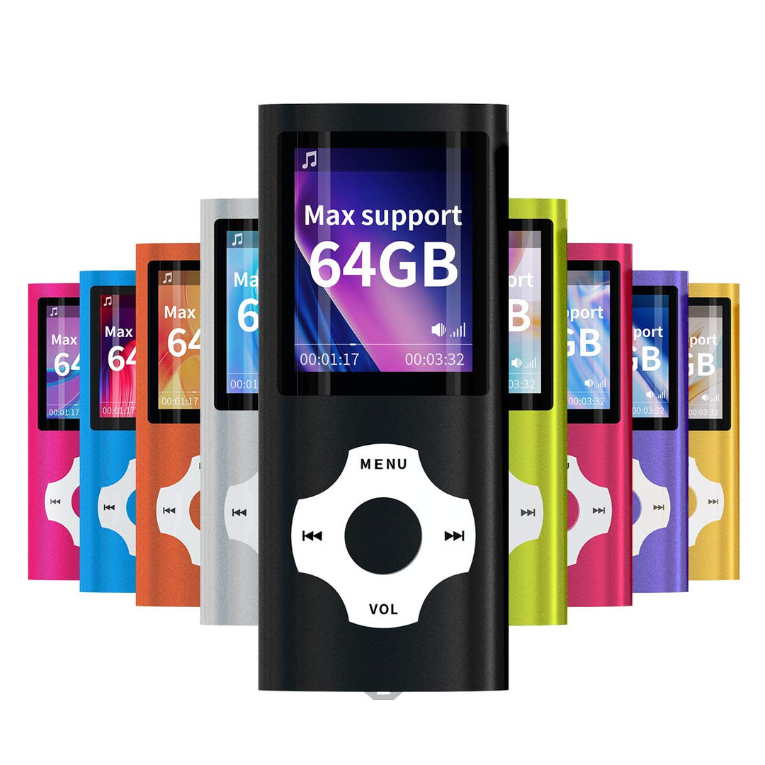 Mymahdi MP3 / MP4 Portable Player, schwarz mit 1,8 Zoll LCD Bildschirm und memory card Kartensteckpl