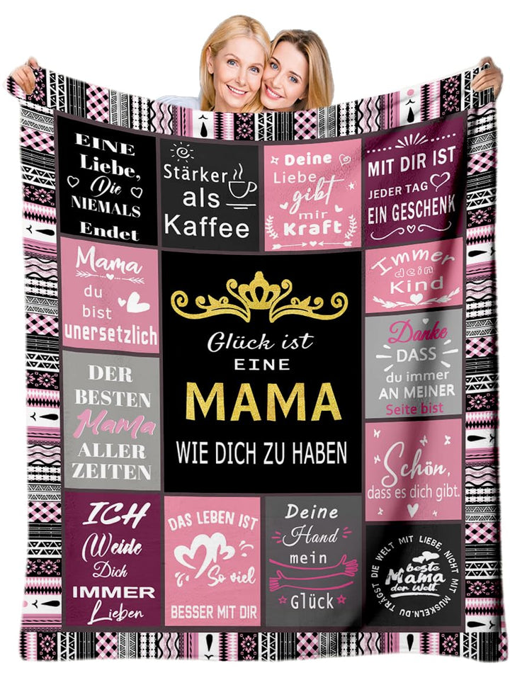 Muttertagsgeschenk - Kuscheldecke Geschenke für Mama - Beste Mama der Welt Flanell Decke - Geburtsta