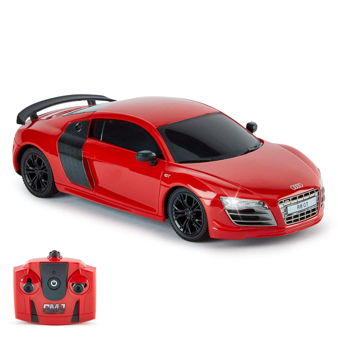 CMJ RC CARS Audi R8 GT, offizielles Lizenziertes Ferngesteuertes Auto, Spielzeit RC Flitzer Auto, 1: