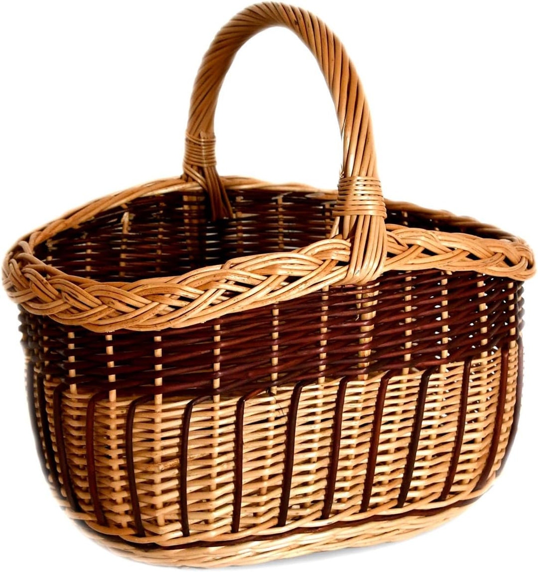 Weidenkorb Einkaufskorb Picknickkorb Geschenkkorb Tragekorb Vollweide geflochten K1-314-8