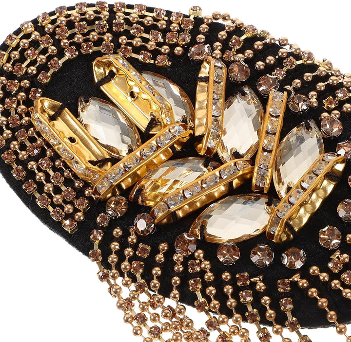 SOIMISS 1 Paar Gold Quaste Epaulet Strass Schulterbrett Kostüm Schulterabzeichen Dekor Schulter Mark